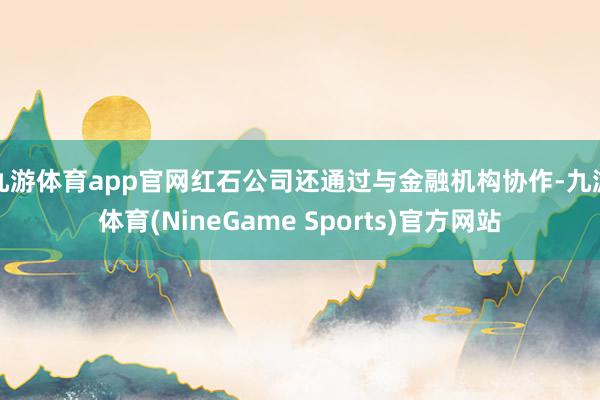 九游体育app官网红石公司还通过与金融机构协作-九游体育(NineGame Sports)官方网站