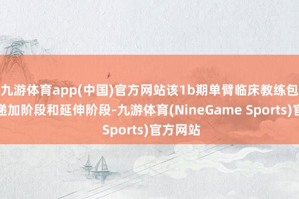 九游体育app(中国)官方网站该1b期单臂临床教练包括剂量递加阶段和延伸阶段-九游体育(NineGame Sports)官方网站