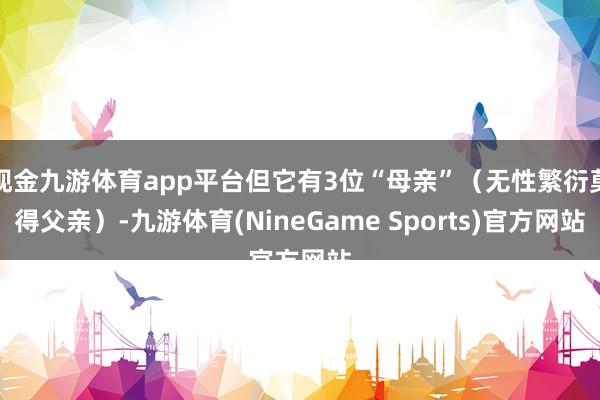 现金九游体育app平台但它有3位“母亲”（无性繁衍莫得父亲）-九游体育(NineGame Sports)官方网站