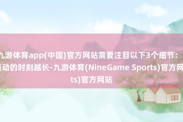 九游体育app(中国)官方网站需要注目以下3个细节：1.轰动的时刻越长-九游体育(NineGame Sports)官方网站